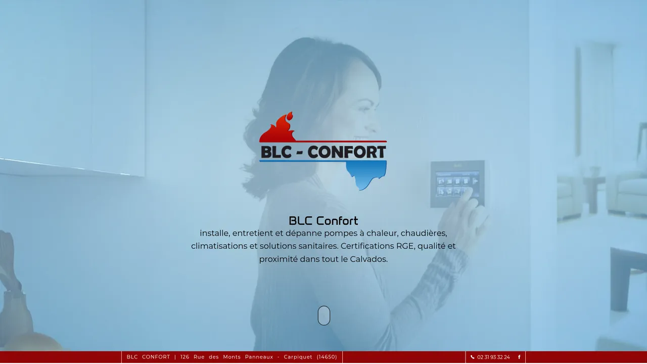 Aperçu du site BLC Confort - entreprise de chauffage à Caen