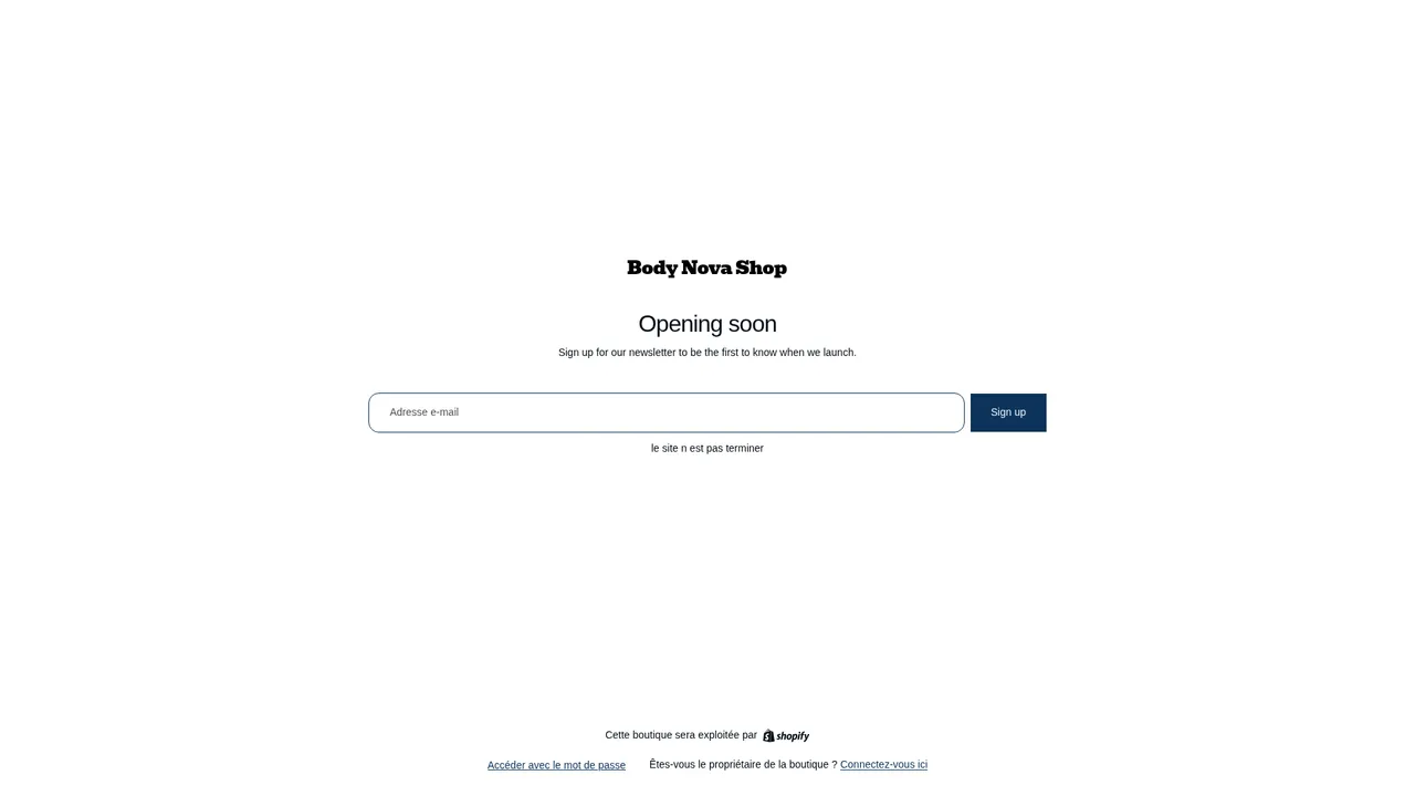 Screenshot de Body Nova Shop