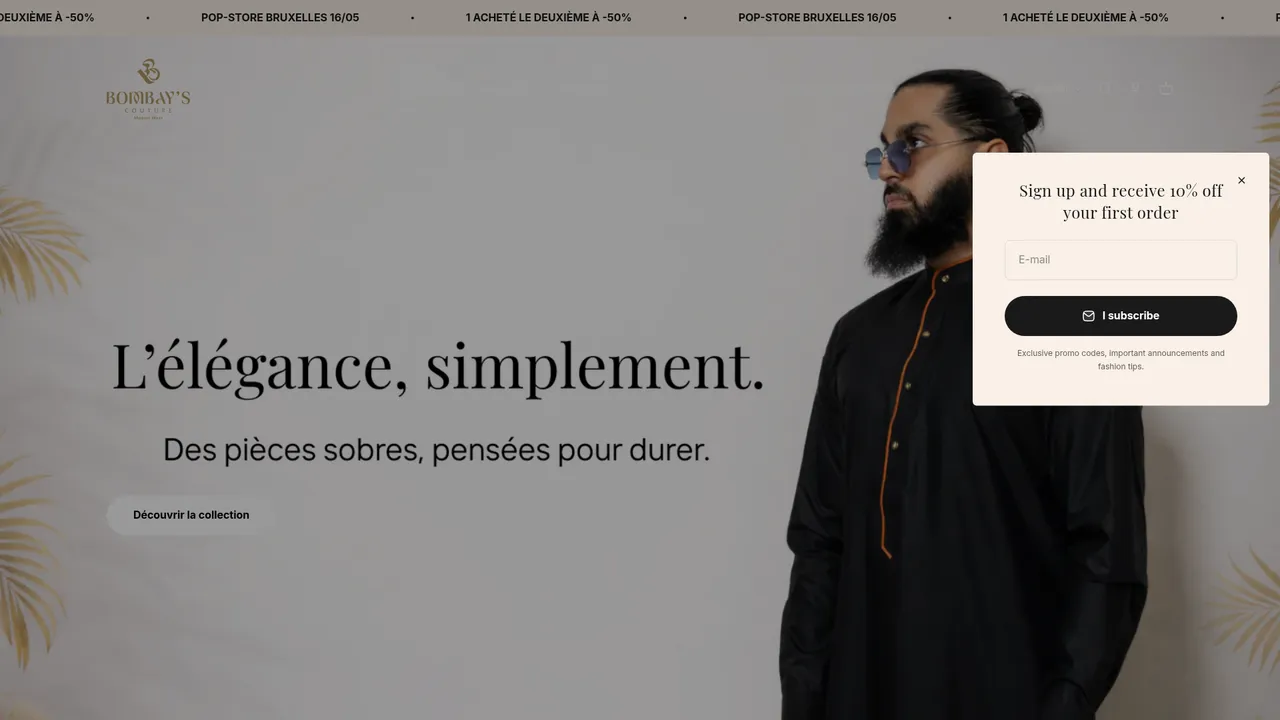 Aperçu du site Bombay’s Couture