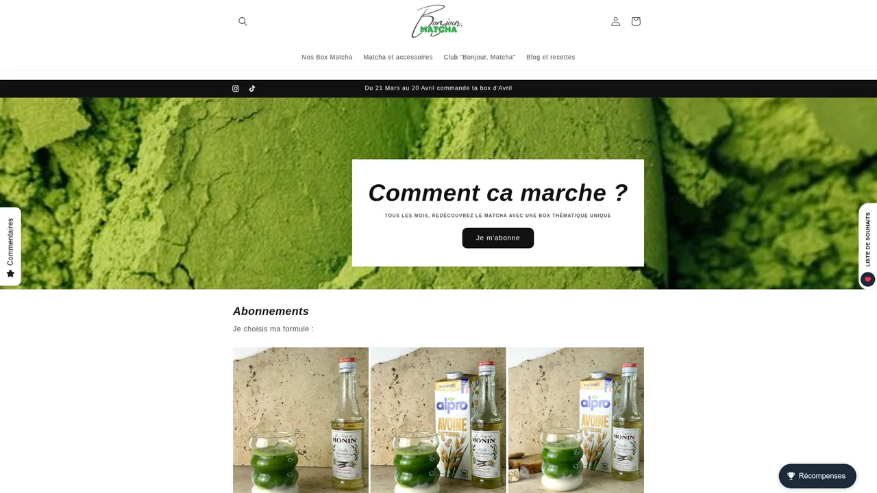 Screenshot de Bonjour, Matcha