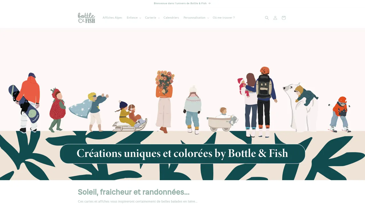Aperçu du site Bottle & Fish