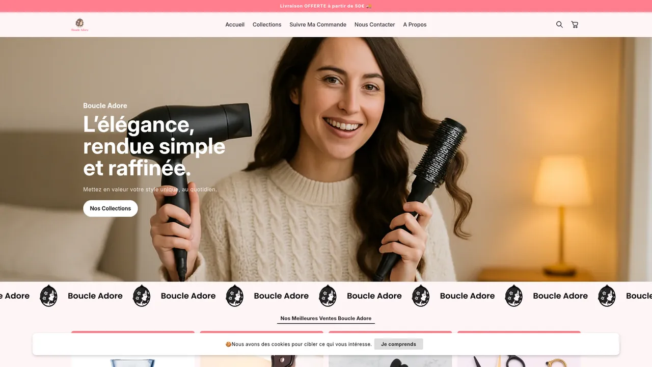 Screenshot de boucleadore.com