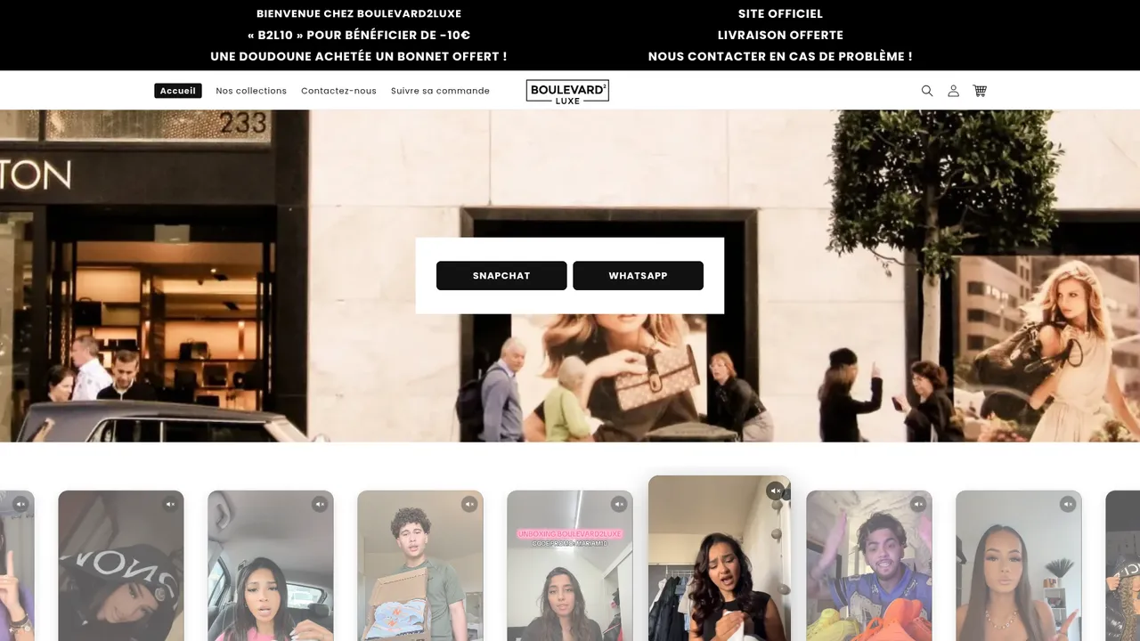 Screenshot de boulevard2luxe.com