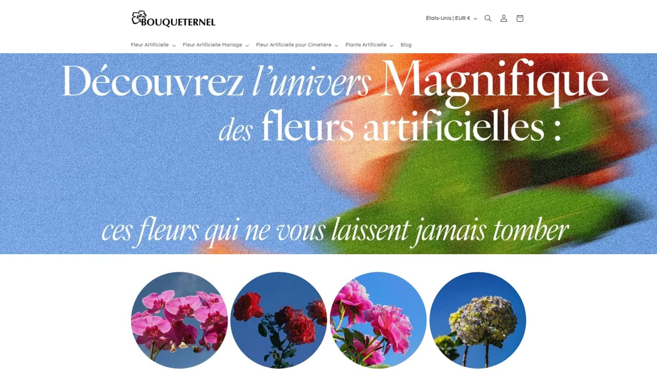 Aperçu du site Bouqueternel