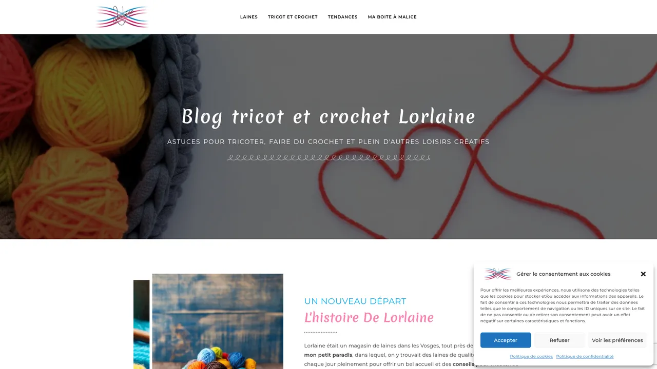 Aperçu du site Boutique de laine Plassard pas cher pour le tricot