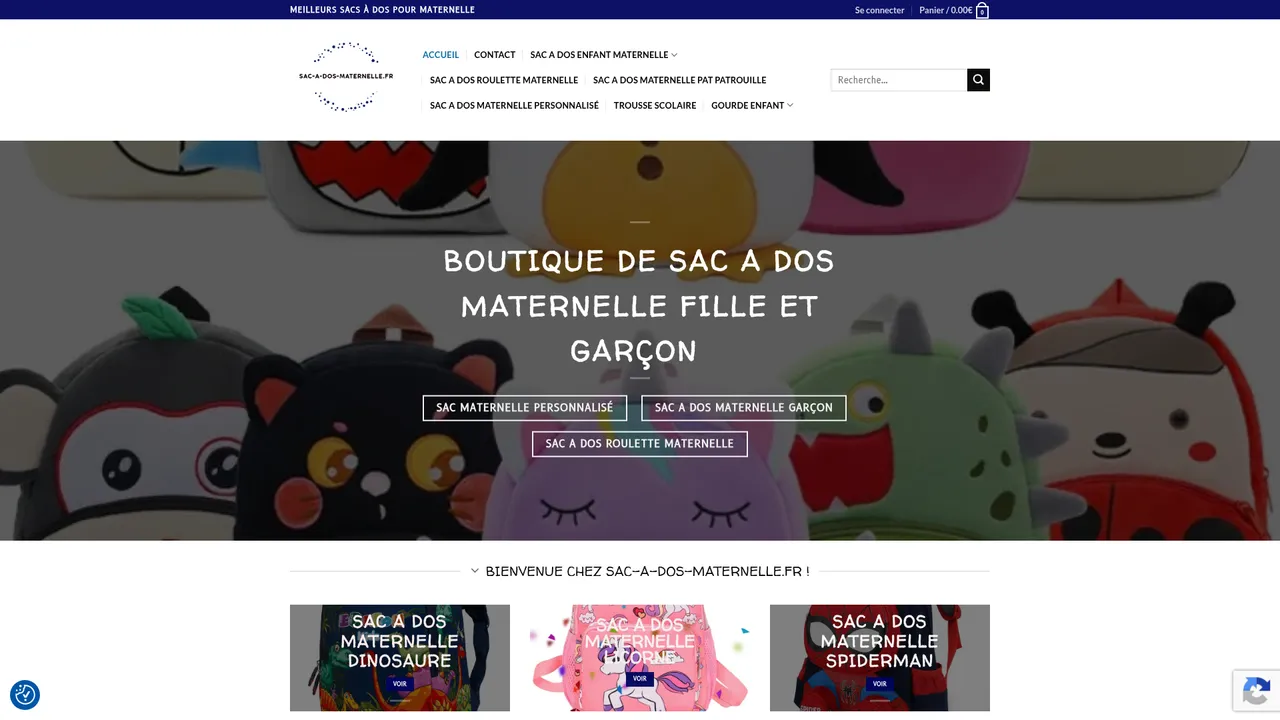 Screenshot de Boutique de sac à dos