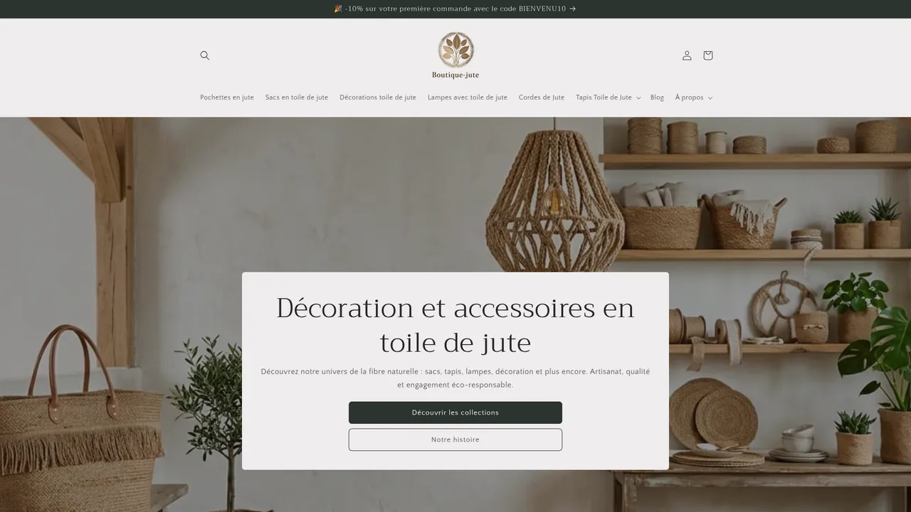 Screenshot de boutique-jute