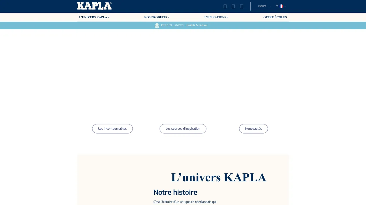 Screenshot de Boutique KAPLA®