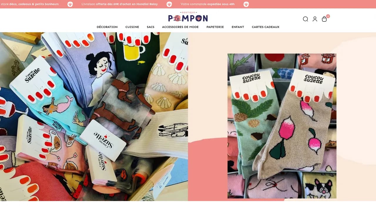 Aperçu du site Boutique Le Pompon