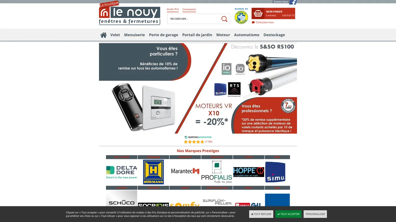 Aperçu du site Boutique-LeNouy - Fenêtres et Fermetures