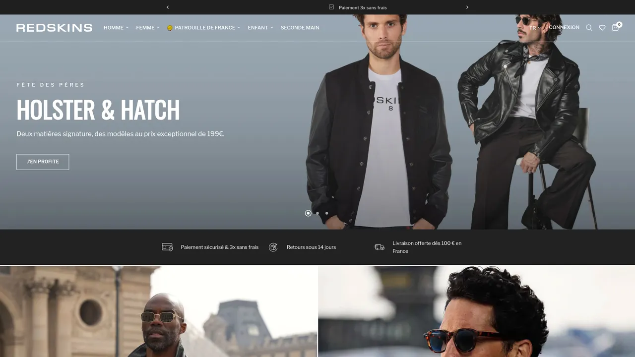 Screenshot de Boutique officielle Redskins