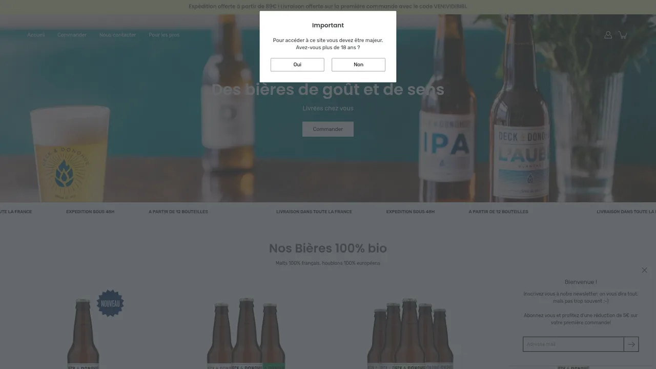 Aperçu du site boutique.deck-donohue.com