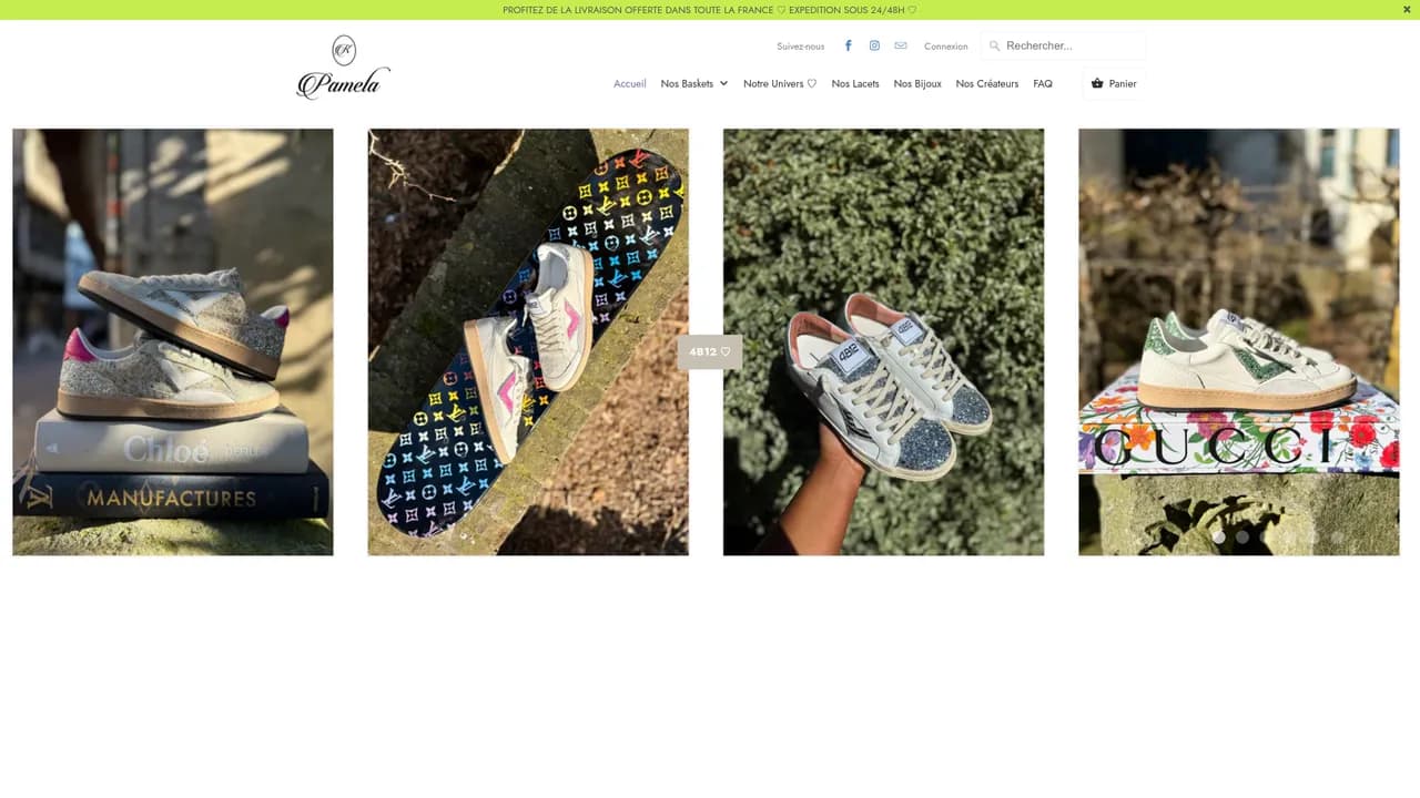 Screenshot de Boutiquepamela.fr
