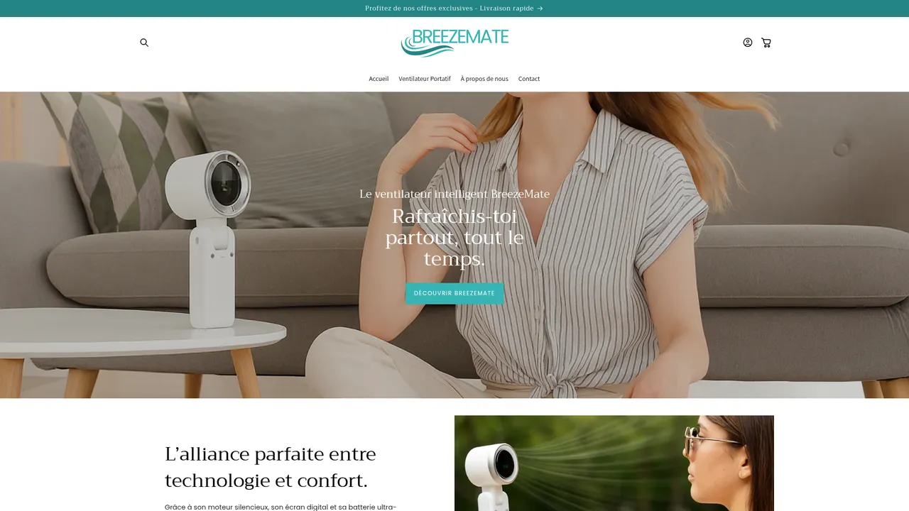 Aperçu du site BreezeMate