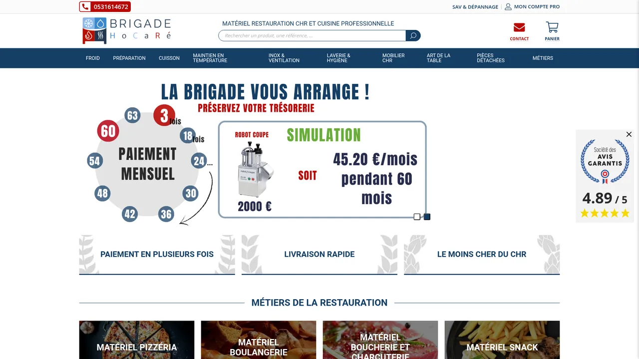 Aperçu du site Brigade Hocaré