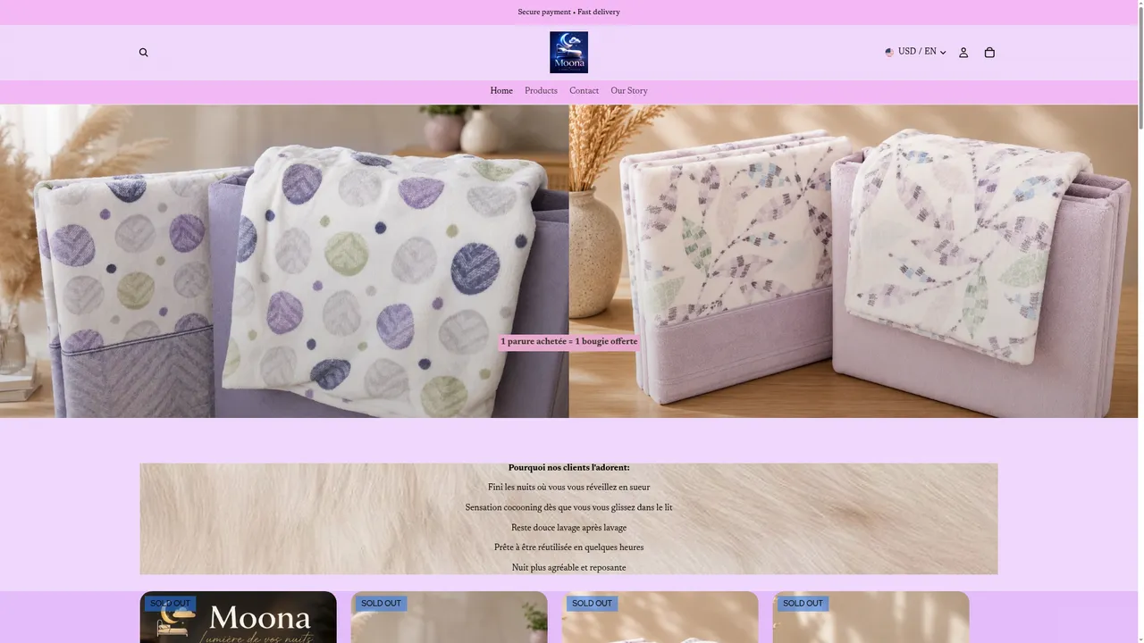 Screenshot de brightnestmoona.com