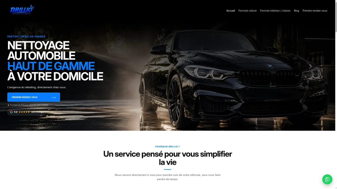 Aperçu du site brillio-nettoyageauto.fr