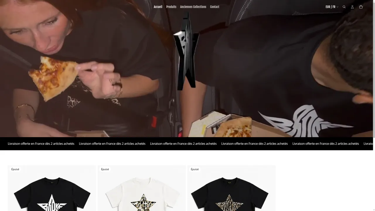 Screenshot de brokeapparel.store