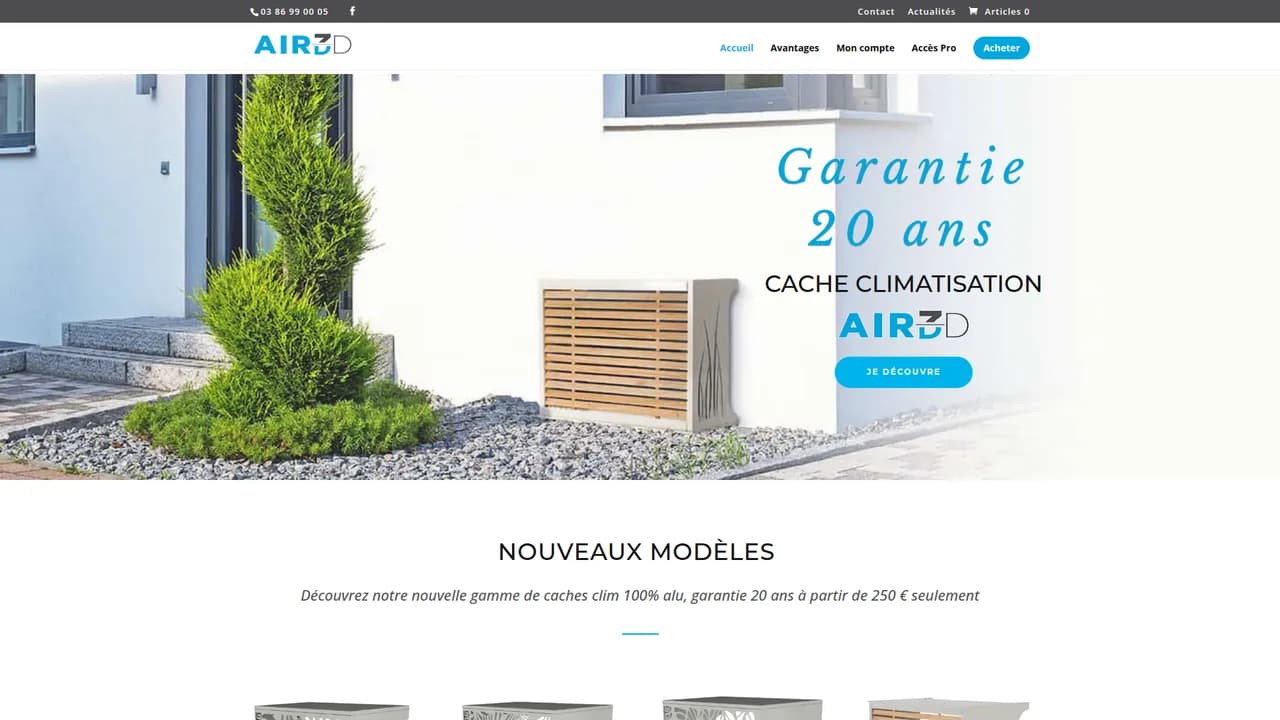Aperçu du site Cache Climatisation