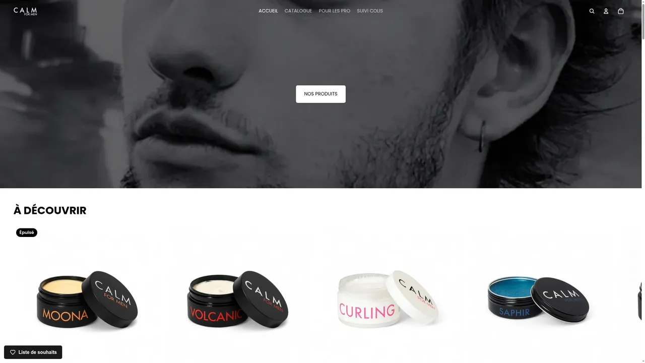 Screenshot de calmformen.fr