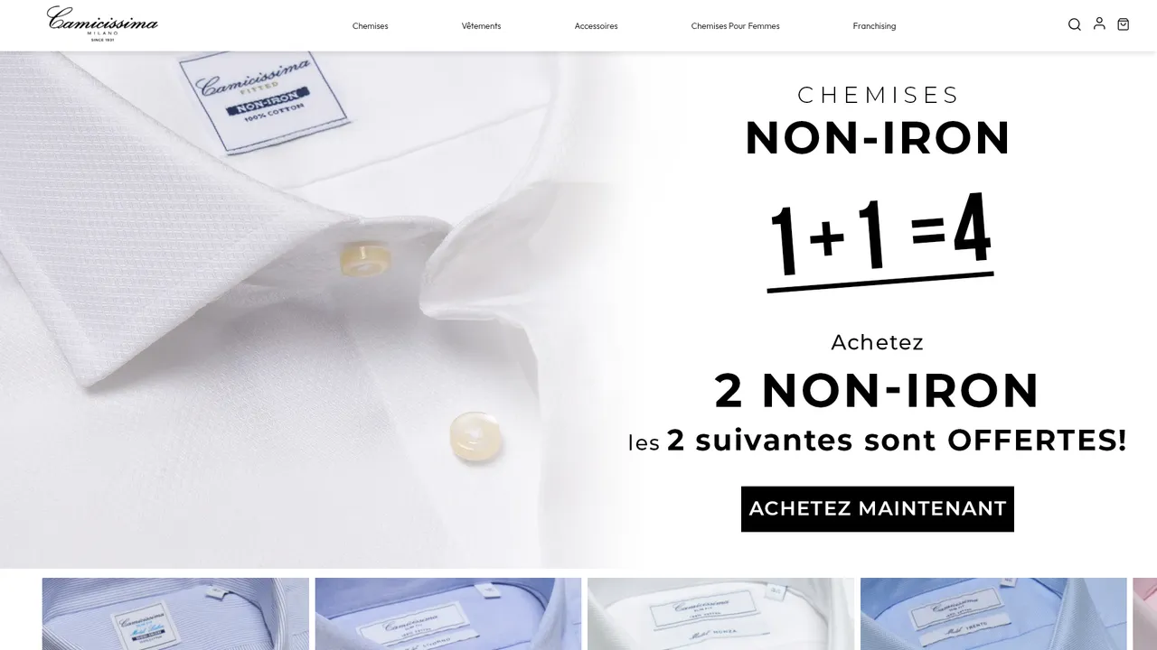 Aperçu du site Camicissima