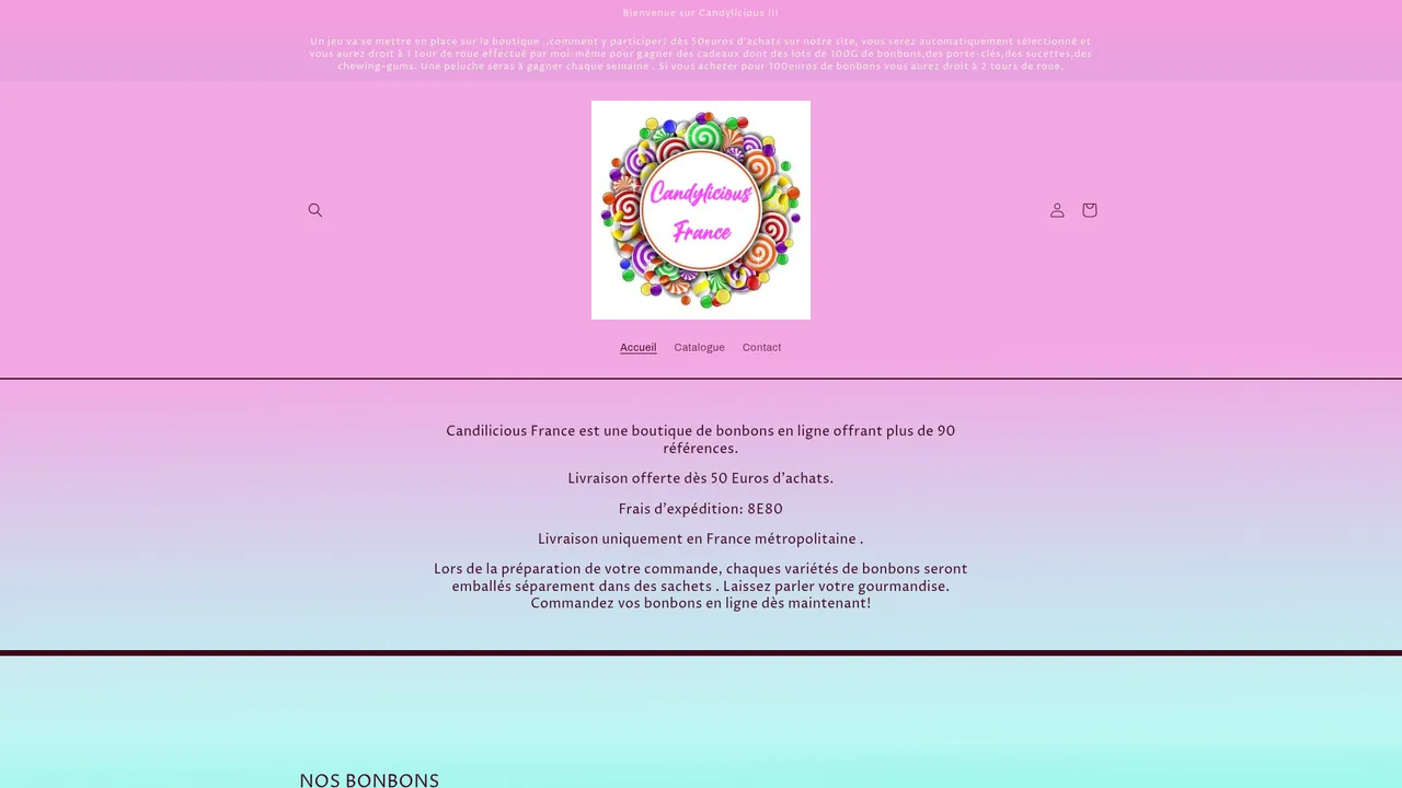 Aperçu du site Candylicious France