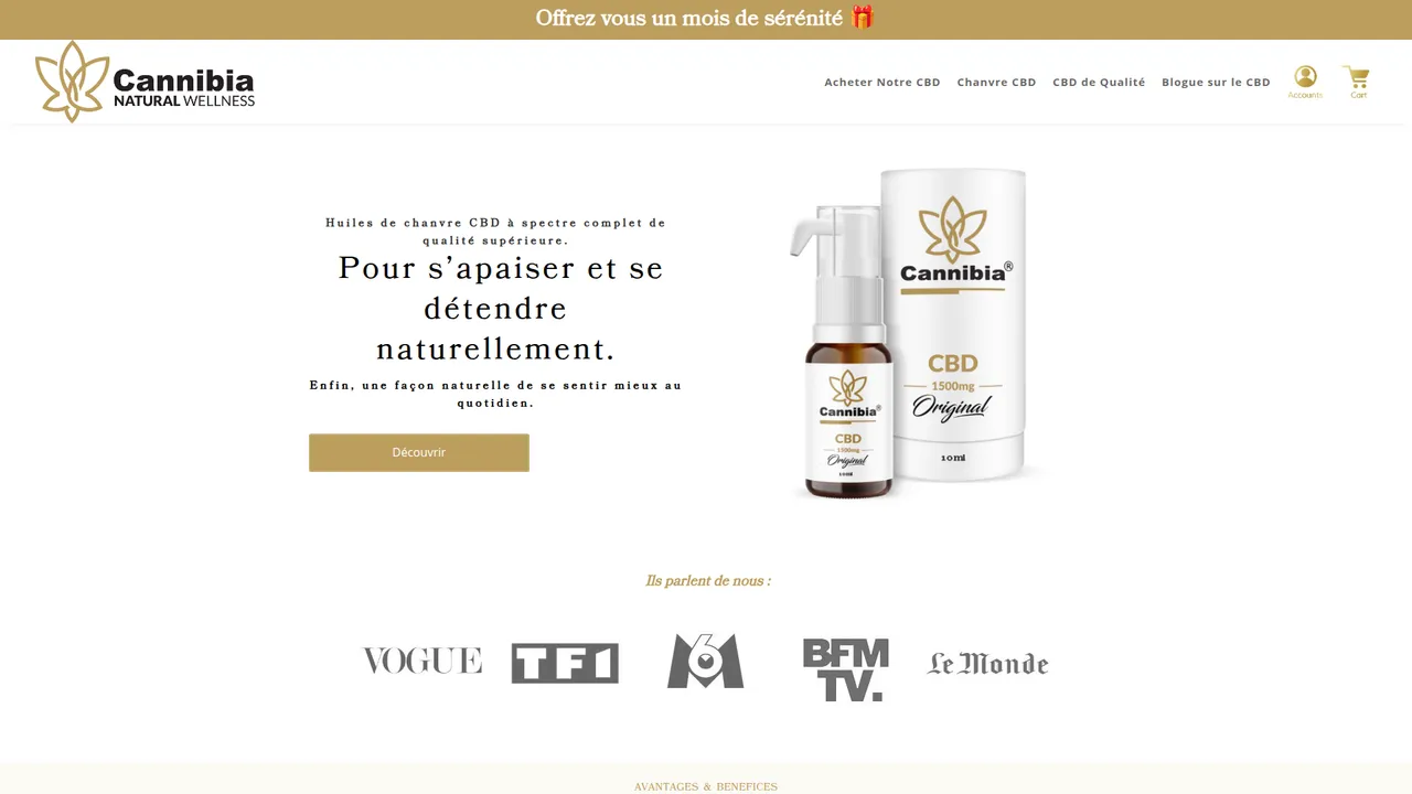 Aperçu du site Cannibia