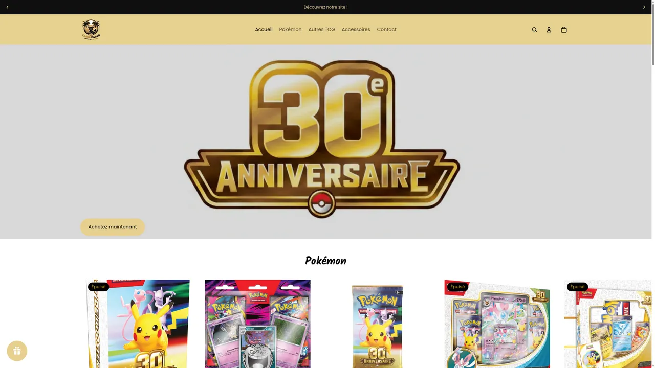 Screenshot de cards-island.com