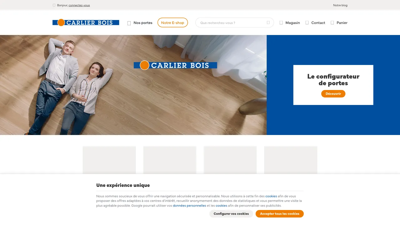 Screenshot de Carlier-shop : bloc-porte