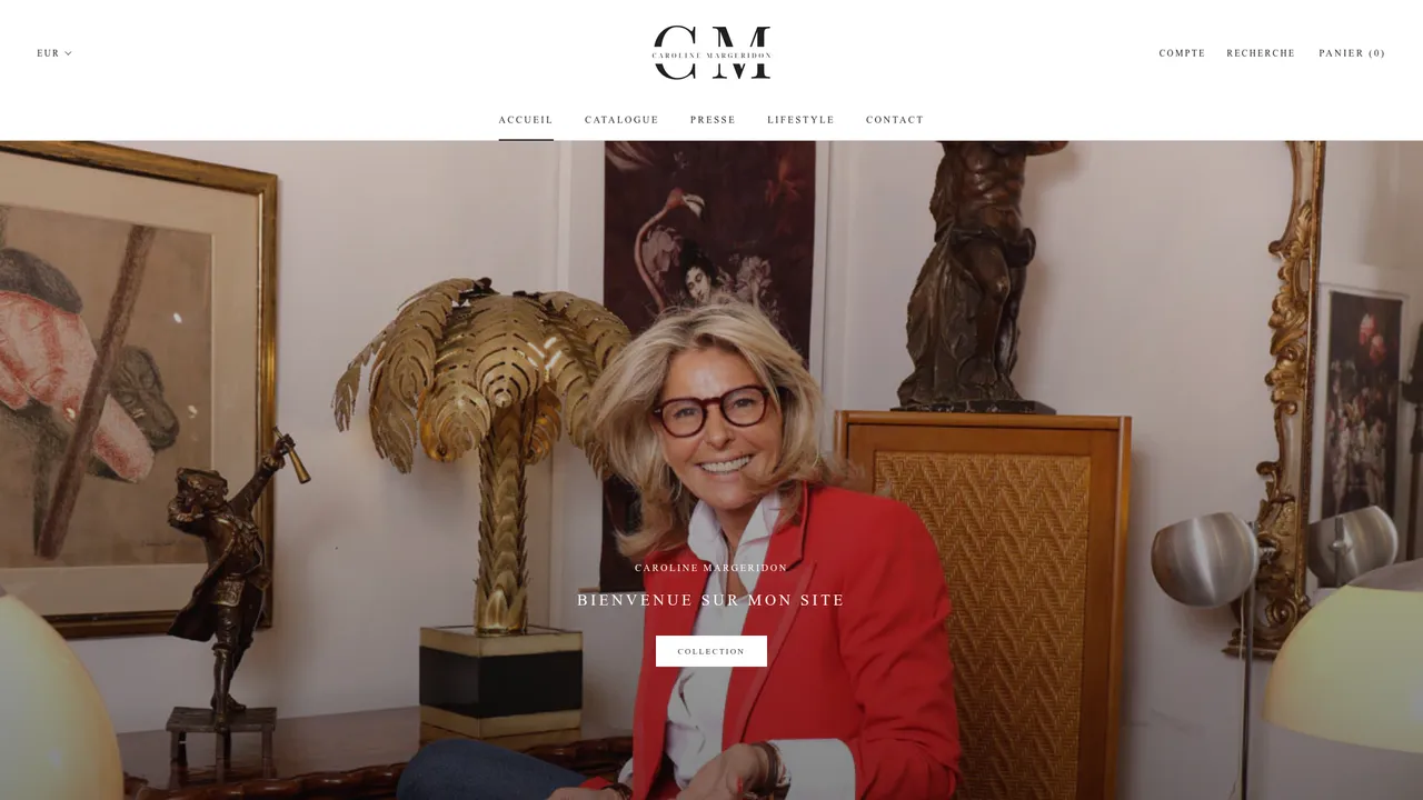 Screenshot de carolinemargeridon.com