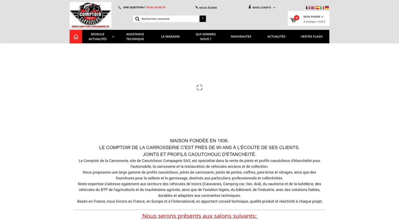 Screenshot de carrosserie.fr