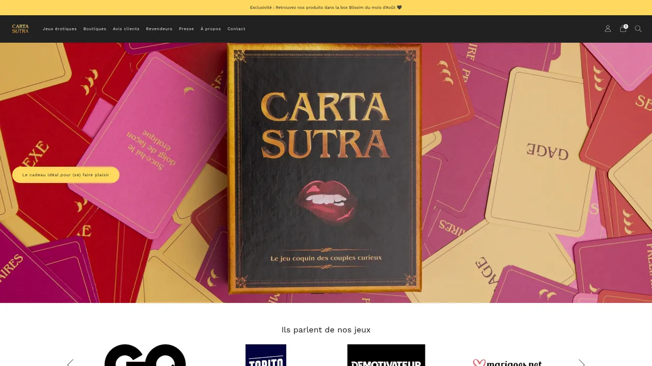 Screenshot de cartasutra.com