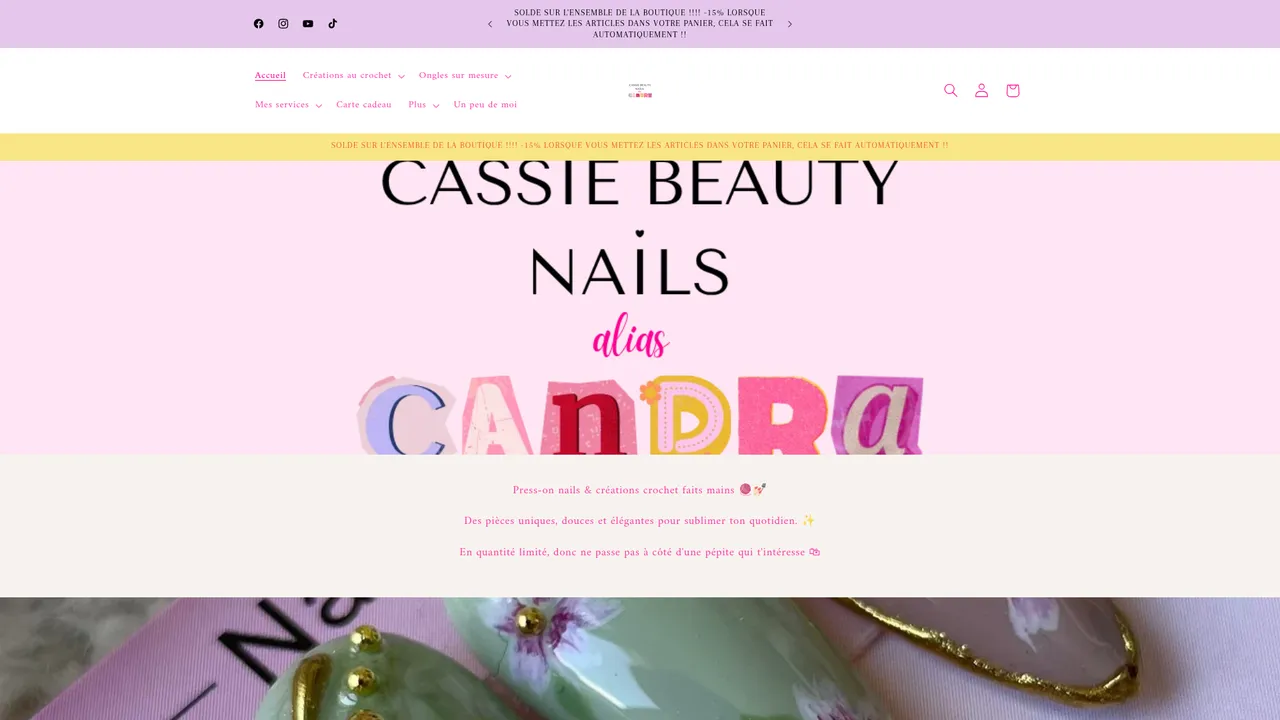 Screenshot de cassiebeautynails.com