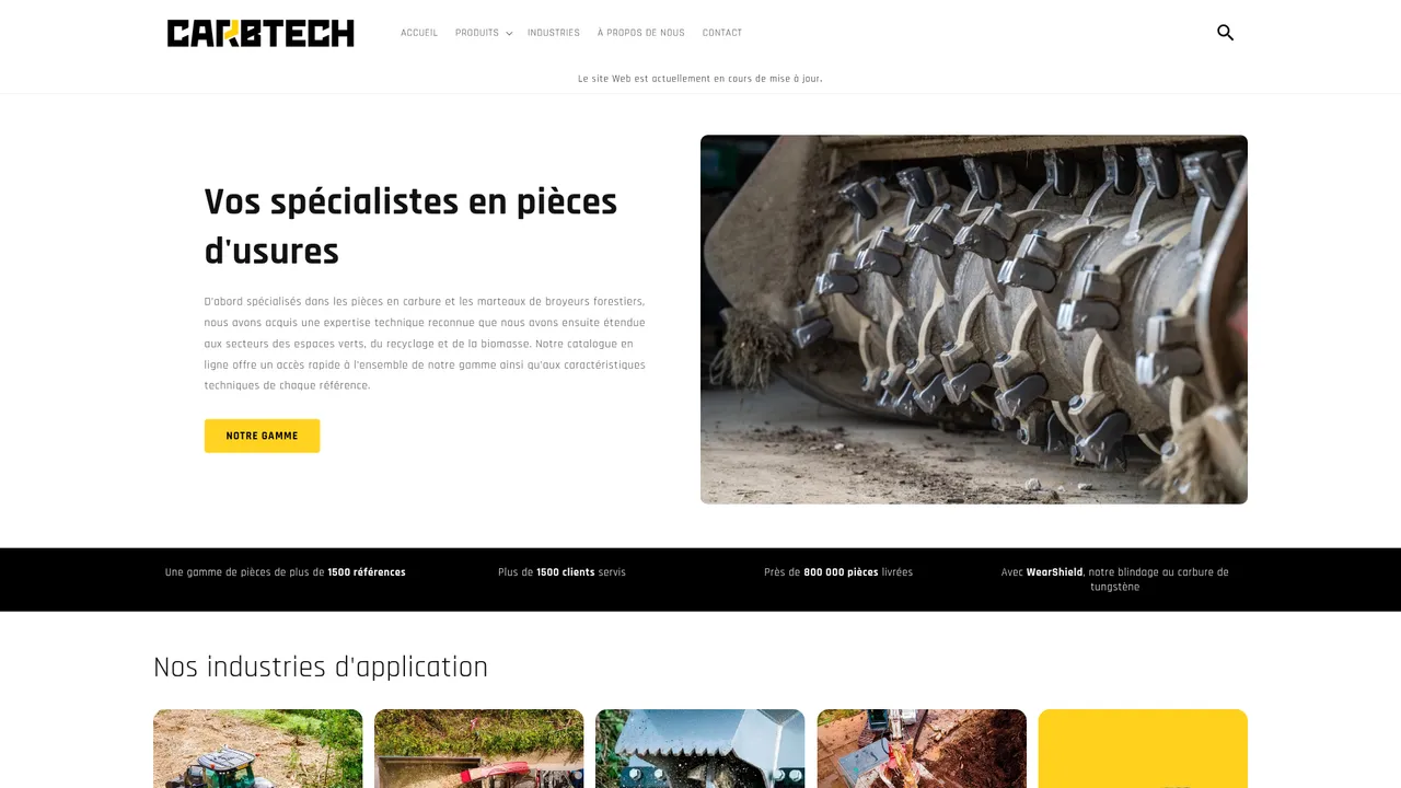 Screenshot de catalogue.carbtech.fr