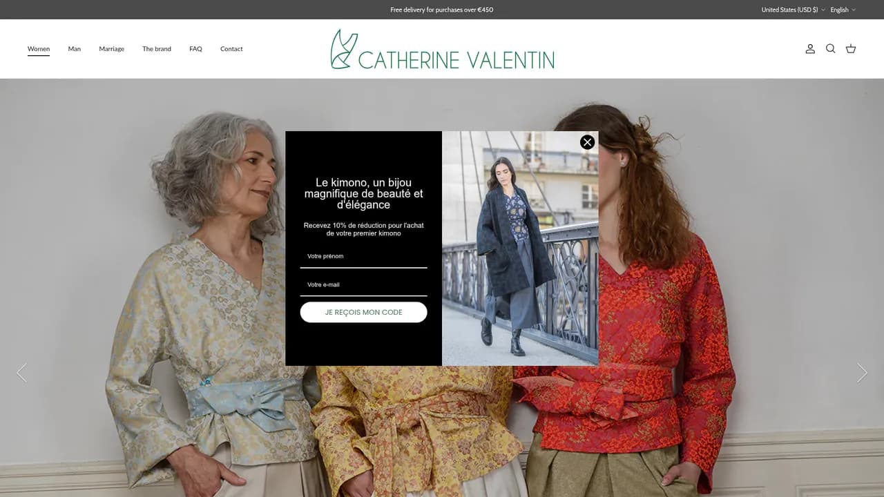 Aperçu du site CATHERINE VALENTIN