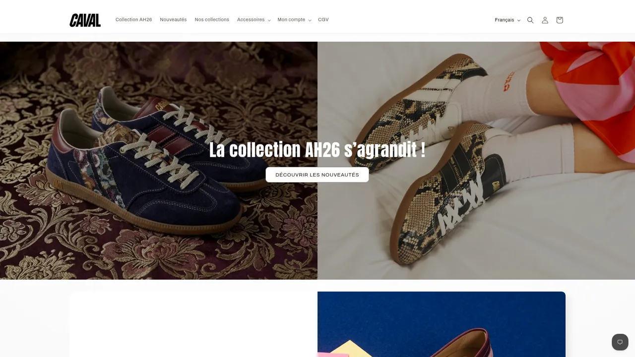 Screenshot de caval-wholesale.com