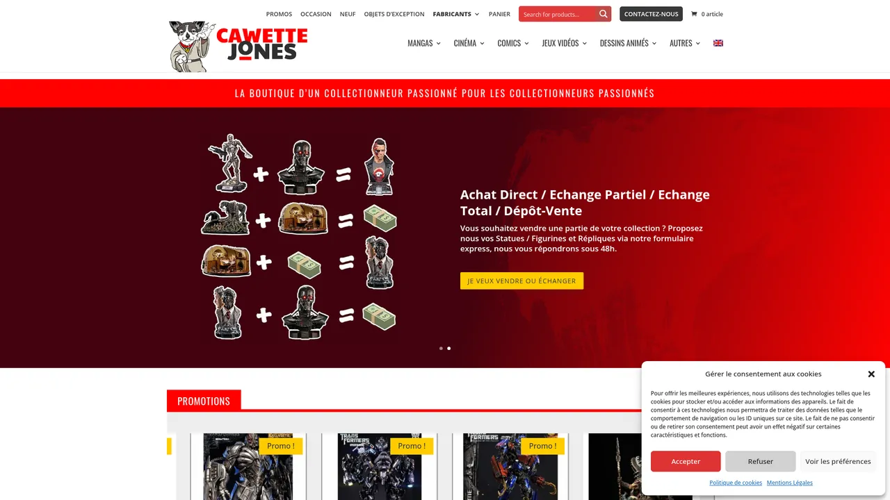 Aperçu du site Cawette Jones