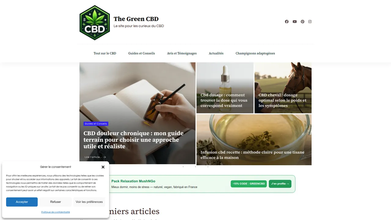 Aperçu du site CBDétox