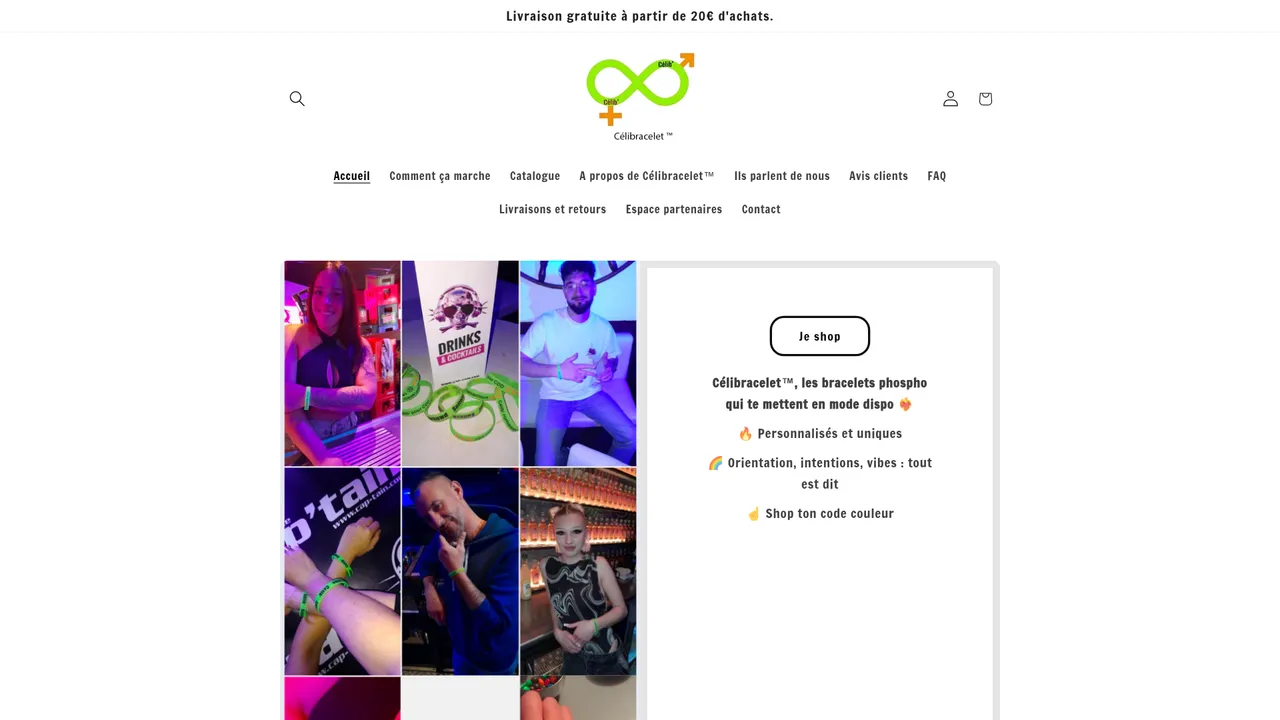 Screenshot de celibracelet.fr