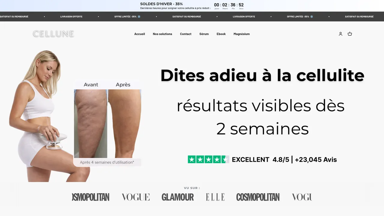 Aperçu du site Cellune
