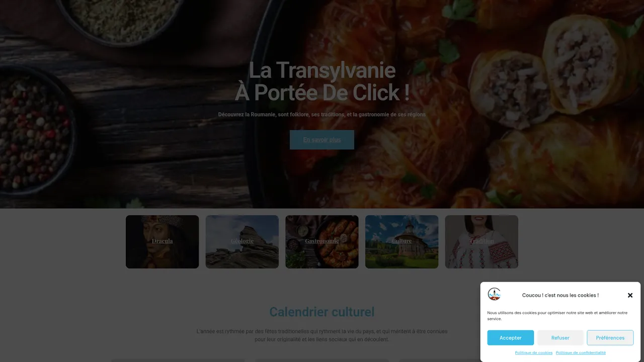 Aperçu du site Central Transylvania.co