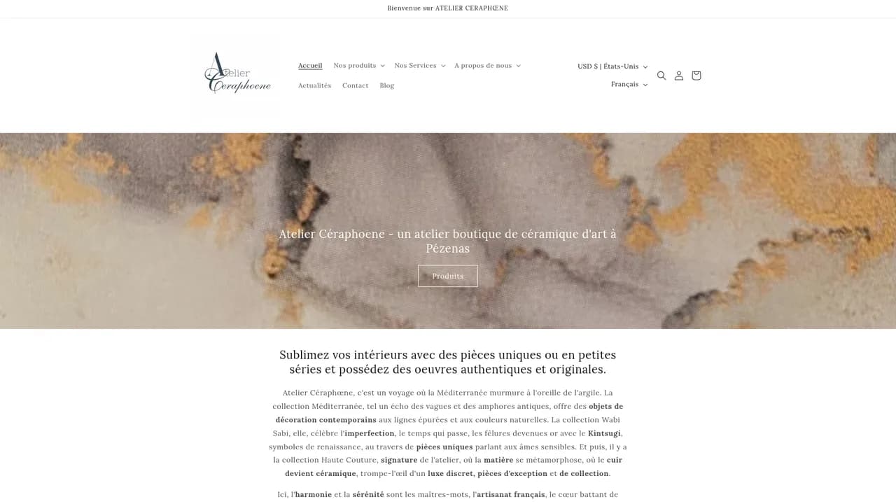 Screenshot de Céramiques d'art - Cours de poterie Pézenas