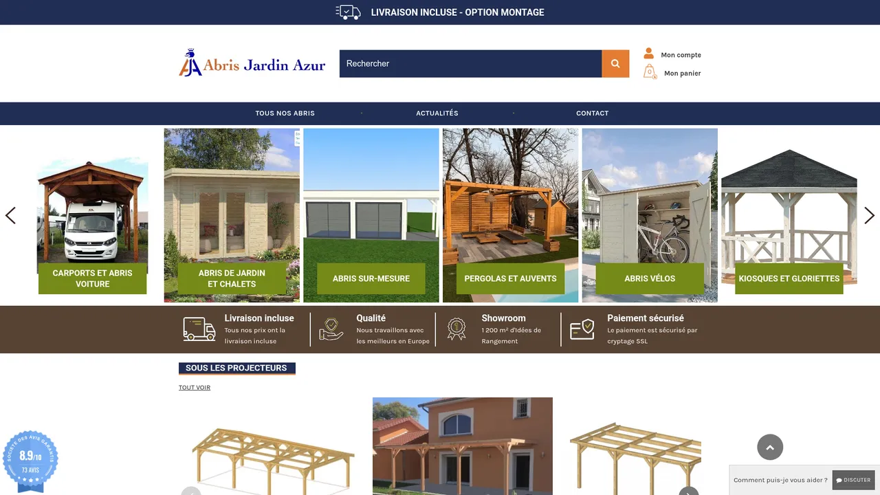 Screenshot de Chalets et abris de jardin