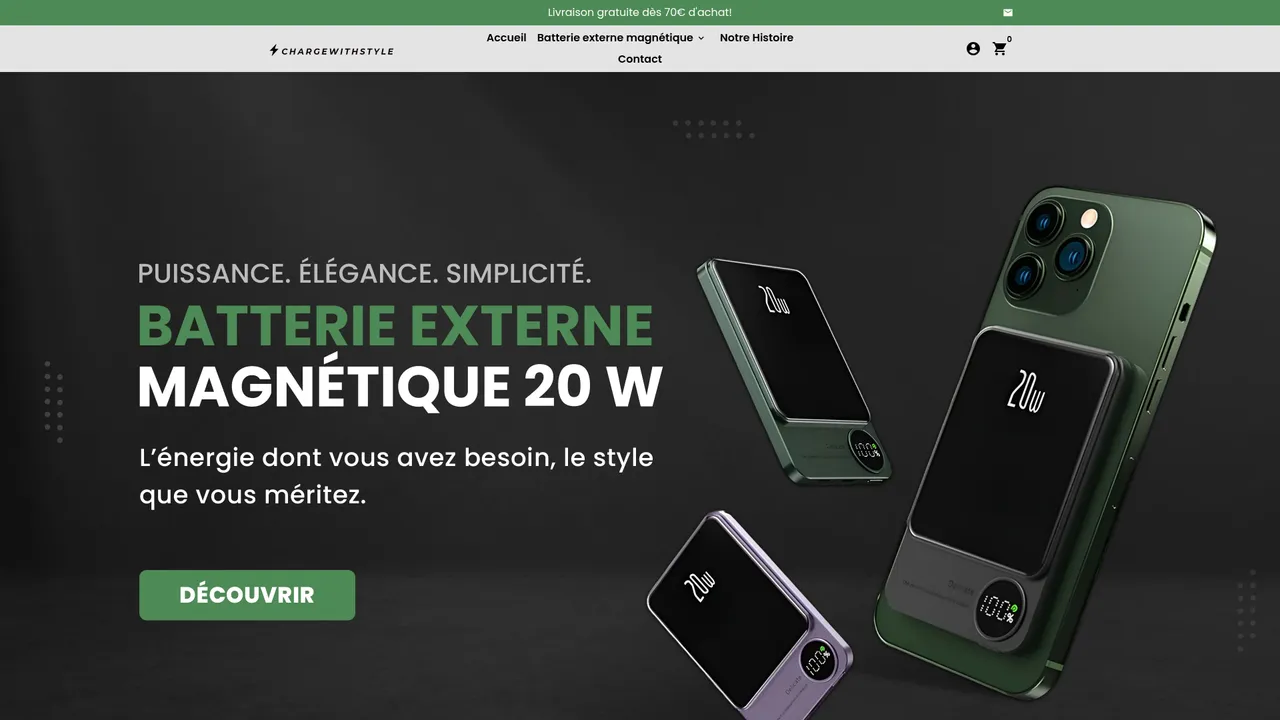Screenshot de chargewithstyle.com