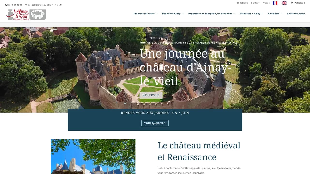 Aperçu du site Château d'Ainay