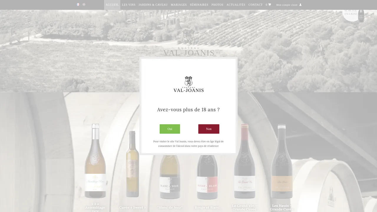 Aperçu du site Château Val Joanis