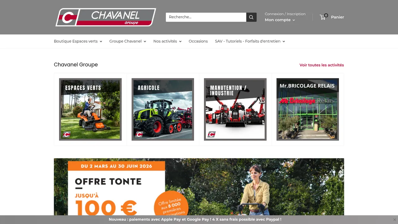 Aperçu du site Chavanel