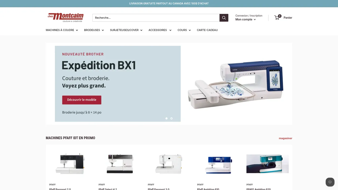 Screenshot de chezmontcalm.com