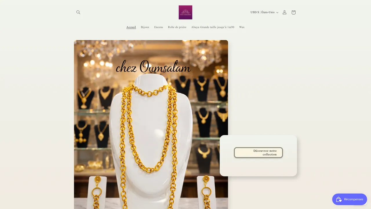 Screenshot de chezoumsalam.com