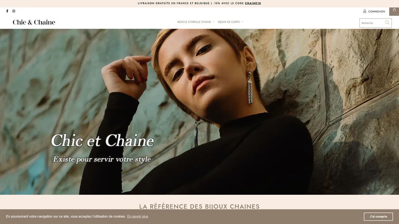 Aperçu du site Chic et Chaine